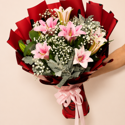 Crimson Lily Bouquet