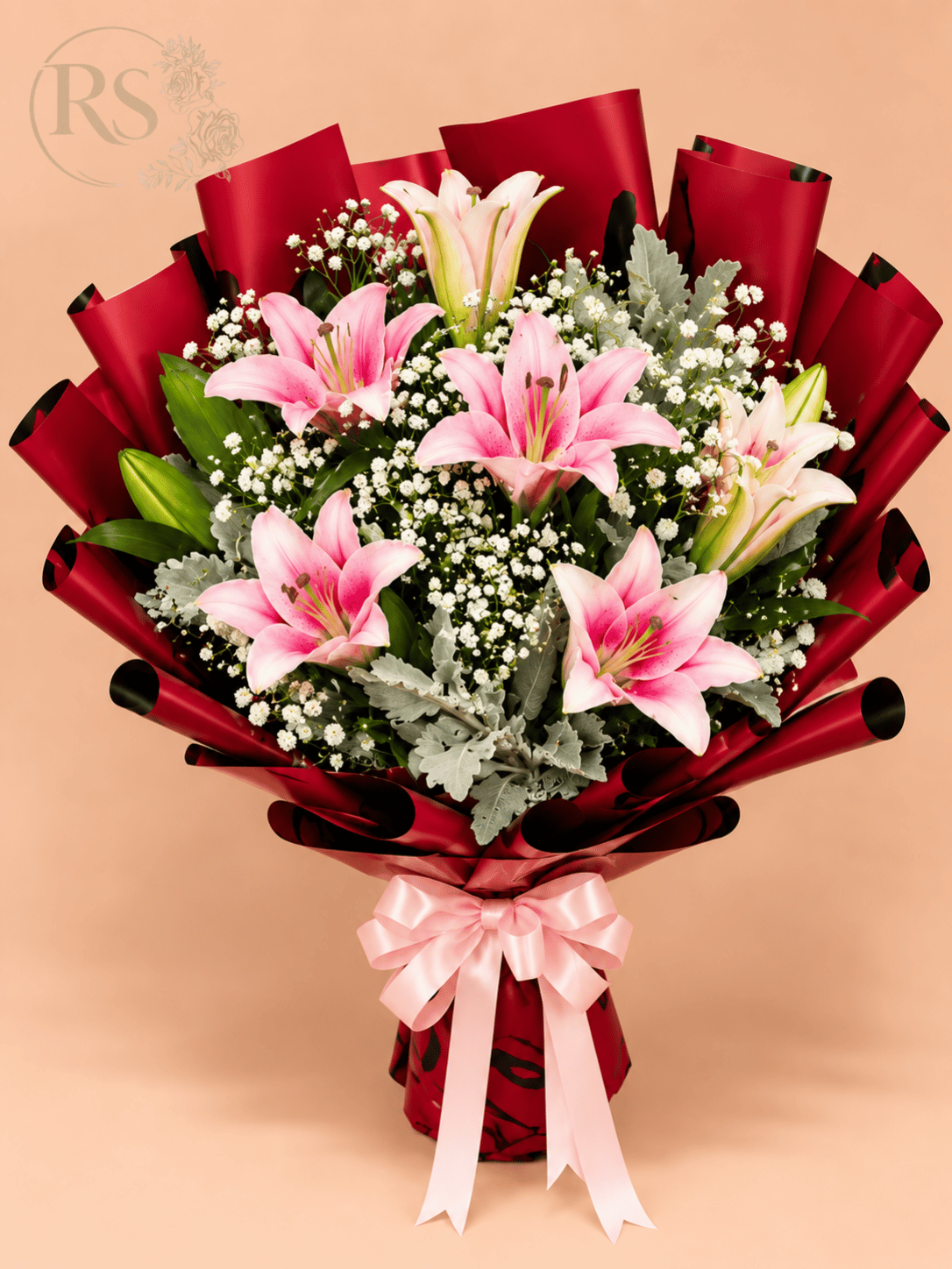 Crimson Lily Bouquet